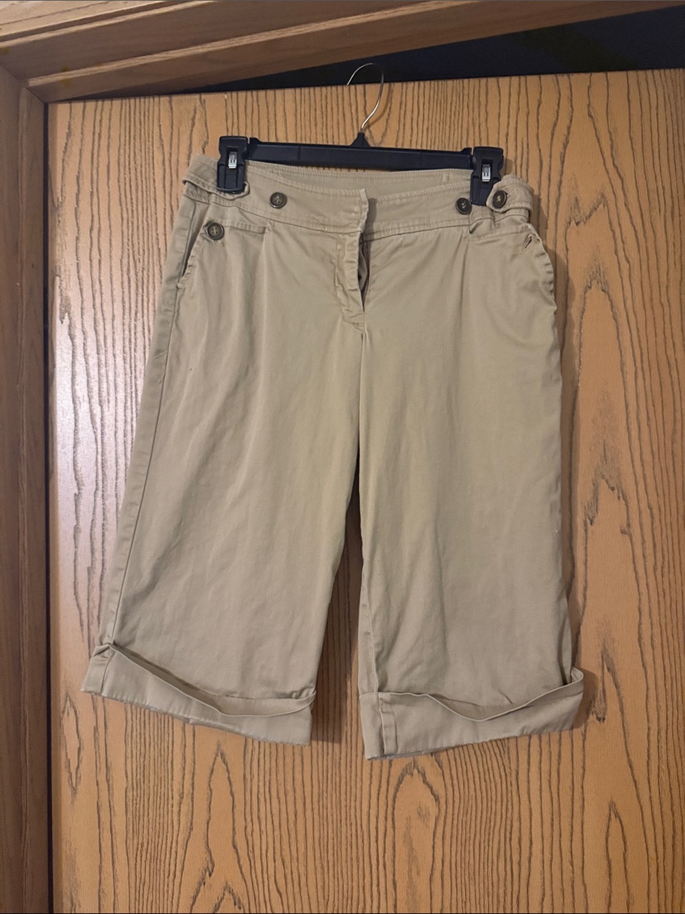 Speechless Tan Roll-Cuff Bermuda‎ Shorts